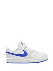 Белый/синий - Детские низкие кроссовки Nike Court Borough Recraft - Image 1 of 12
