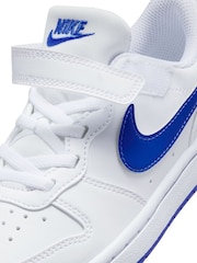 Белый/синий - Детские низкие кроссовки Nike Court Borough Recraft - Image 11 of 12