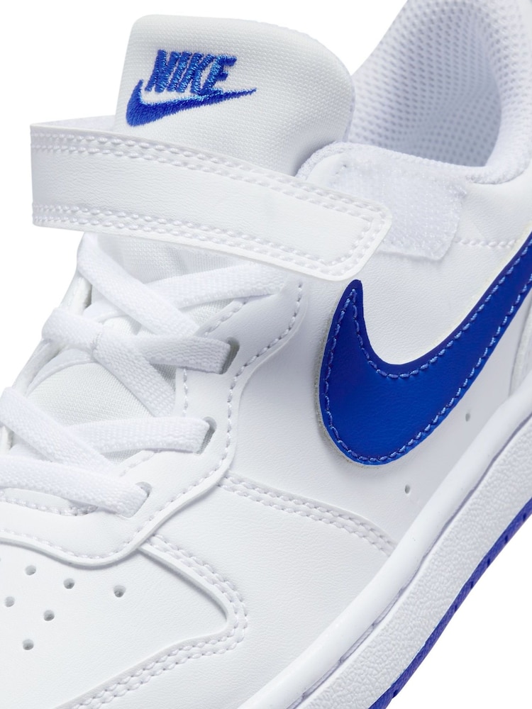 Nike White/Blue Junior Court Borough Low Recraft Trainers - Image 11 of 12