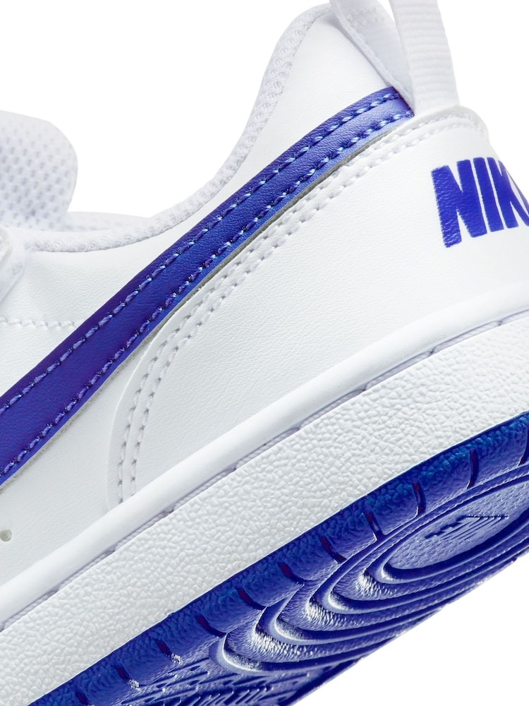 Белый/синий - Детские низкие кроссовки Nike Court Borough Recraft - Image 12 of 12