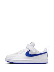 Белый/синий - Детские низкие кроссовки Nike Court Borough Recraft - Image 3 of 12