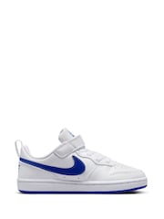 Белый/синий - Детские низкие кроссовки Nike Court Borough Recraft - Image 4 of 12