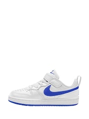 Белый/синий - Детские низкие кроссовки Nike Court Borough Recraft - Image 5 of 12