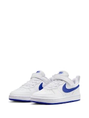 Белый/синий - Детские низкие кроссовки Nike Court Borough Recraft - Image 6 of 12