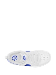 Белый/синий - Детские низкие кроссовки Nike Court Borough Recraft - Image 9 of 12
