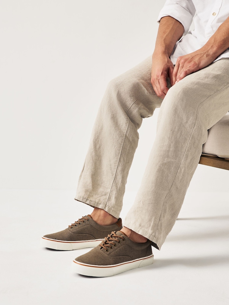 Khaki Green Classic Canvas Pumps - Image 1 of 6