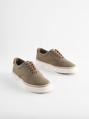 Khaki Green Classic Canvas Pumps - Image 2 of 6