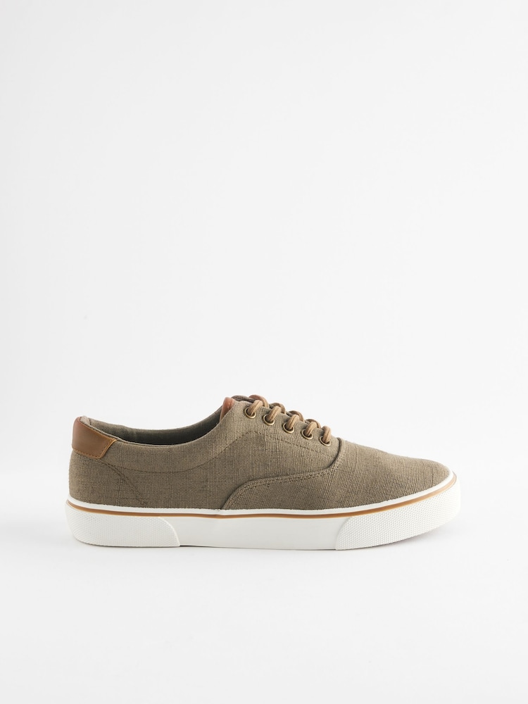 Khaki Green Classic Canvas Pumps - Image 3 of 6