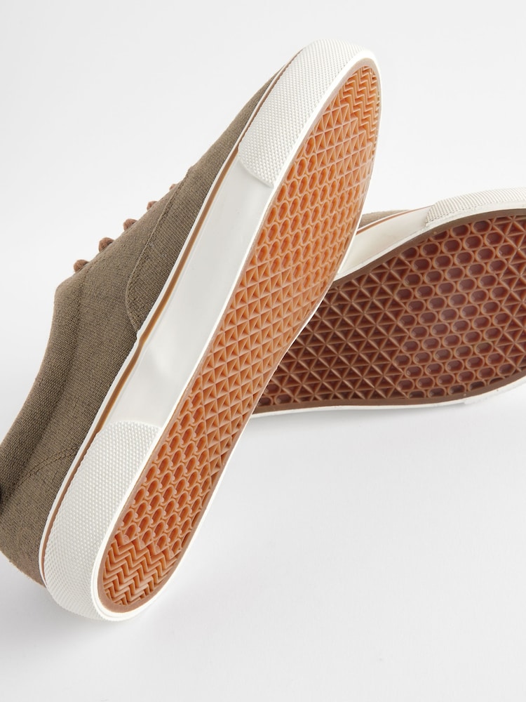 Khaki Green Classic Canvas Pumps - Image 5 of 6
