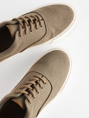 Khaki Green Classic Canvas Pumps - Image 6 of 6