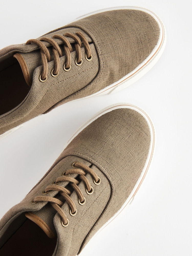 Khaki Green Classic Canvas Pumps - Image 6 of 6