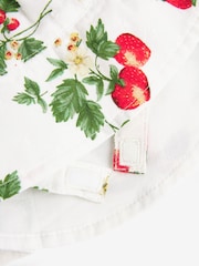 Red/White Srawberry Print Baby Wide Brim Bucket Hat (0mths-2yrs) - Image 2 of 4