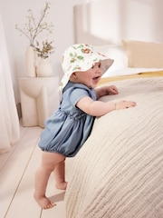 Red/White Srawberry Print Baby Wide Brim Bucket Hat (0mths-2yrs) - Image 3 of 4