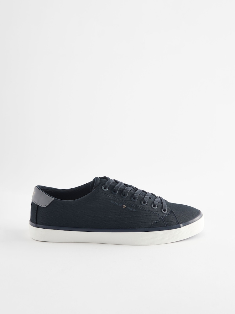 Navy Canvas Trainers - Image 2 of 6
