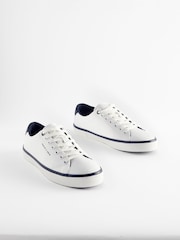White Canvas Trainers - Image 1 of 6