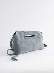 Blue Suede Clutch Bag - Image 4 of 7