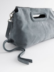 Blue Suede Clutch Bag - Image 5 of 7