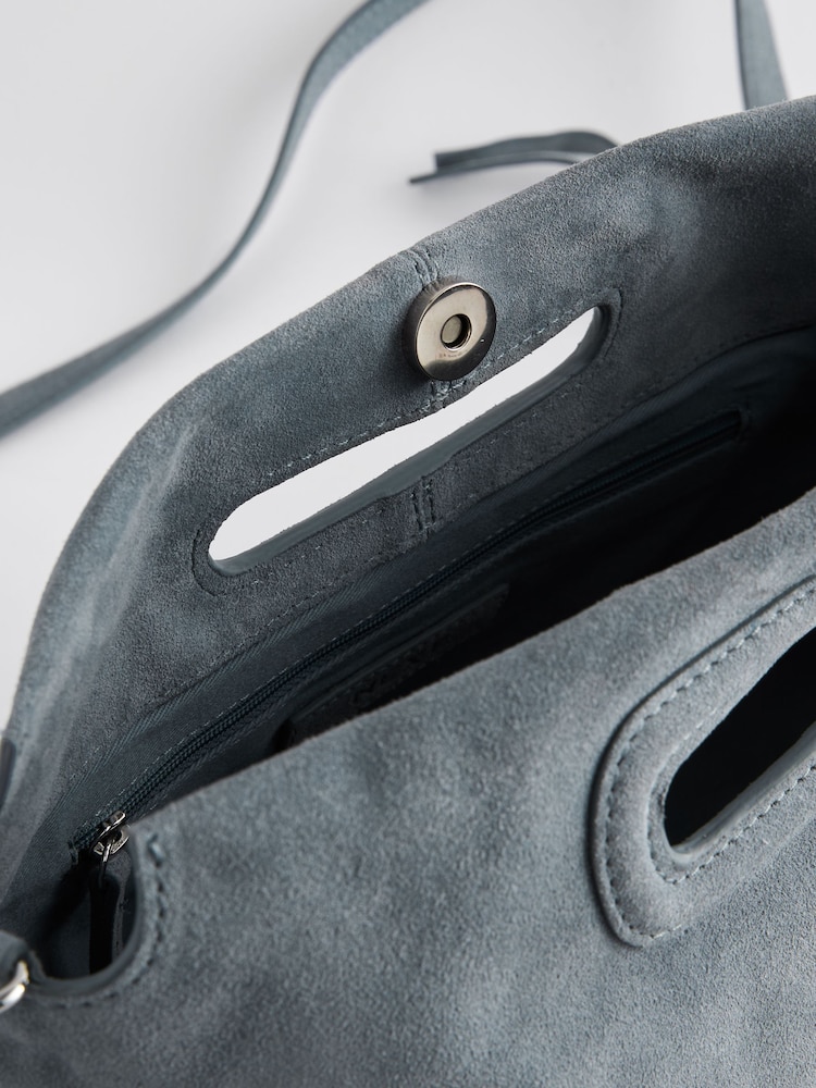 Blue Suede Clutch Bag - Image 7 of 7