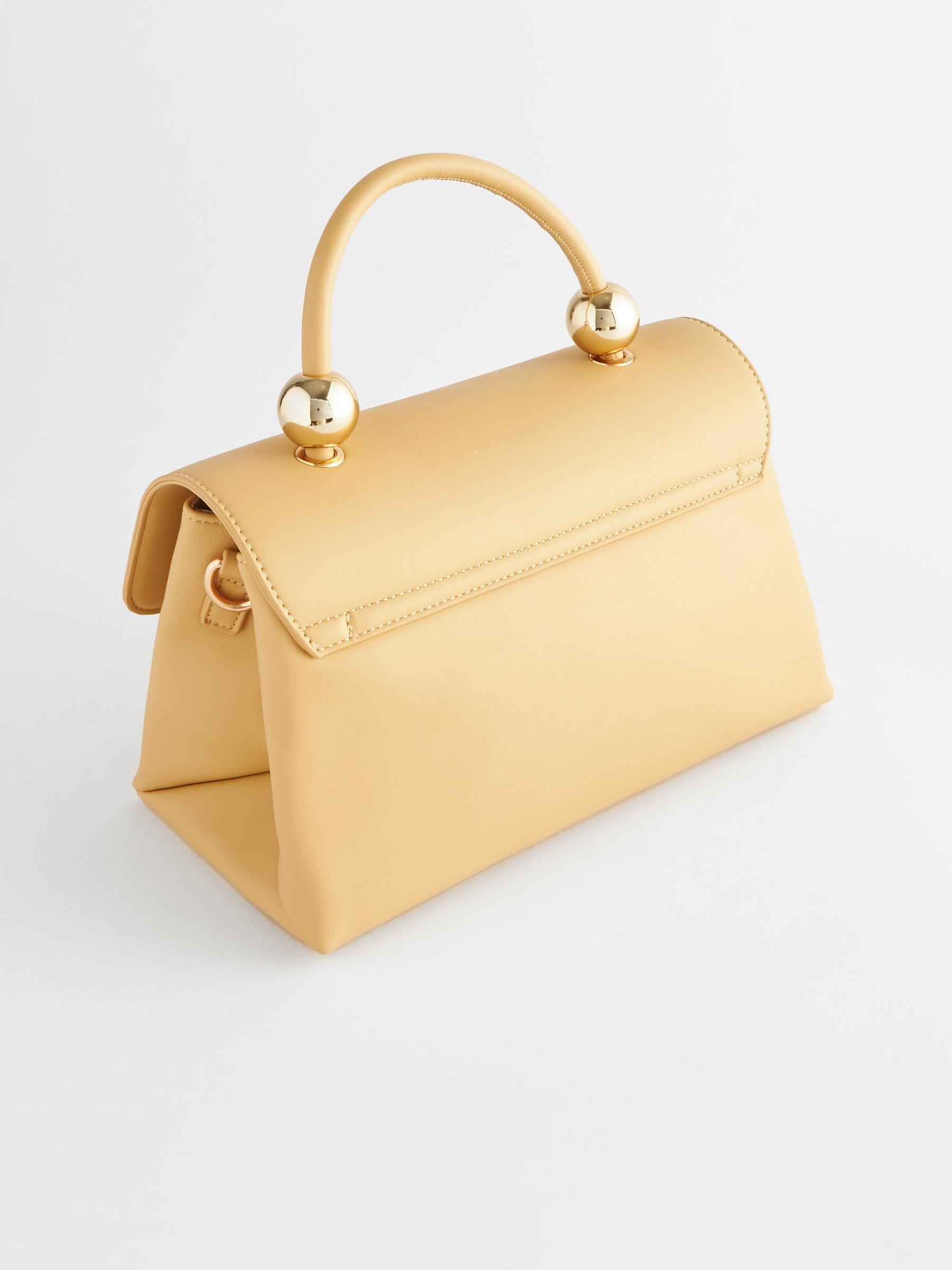 Buy Light Yellow Orb Detail Top Handle Bag from Next Luxembourg