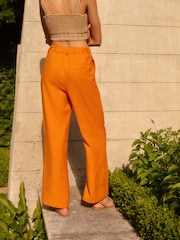 Orange Elasticated Back Wide Leg Trousers - Image 4 of 7