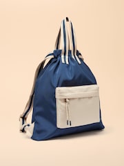 Joules Packwell Navy Blue Colour Block Rucksack - Image 2 of 7