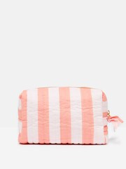 Joules Lillia Pink & Orange Striped Wash Bag - Image 2 of 5