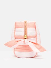 Joules Lillia Pink & Orange Striped Wash Bag - Image 3 of 5