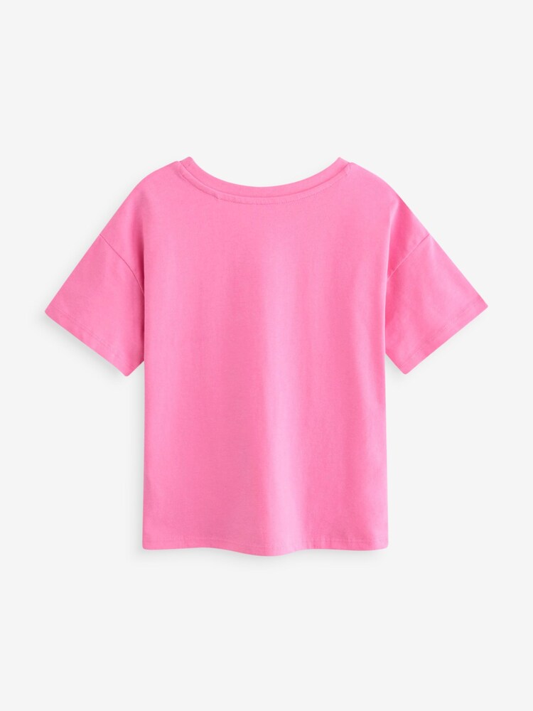 Pink Positive Vibes Graphic 100% Cotton T-Shirt (3-16yrs) - Image 2 of 3