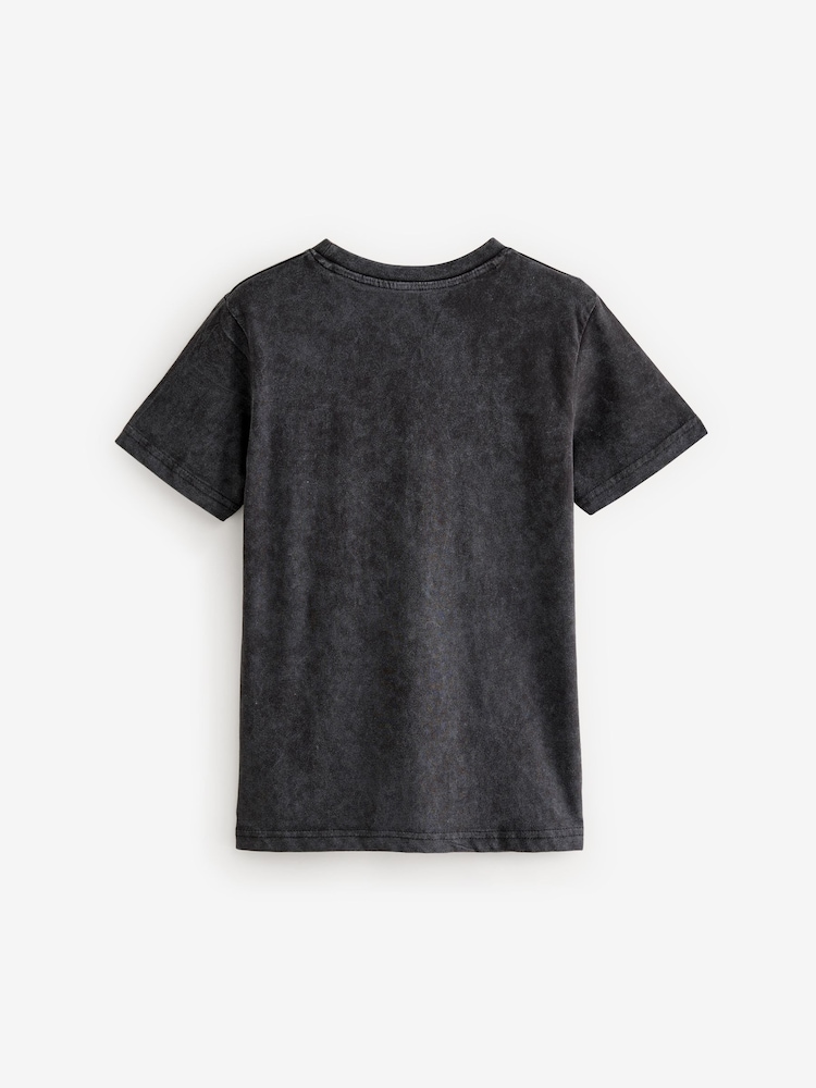 Charcoal Grey Oversized Skull Graphic 100% Cotton T-Shirt (3-16yrs) - Image 2 of 3