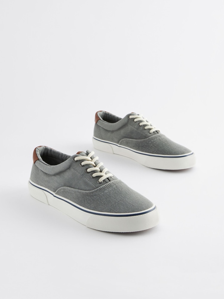 Grey Classic Canvas Pumps - Image 1 of 7