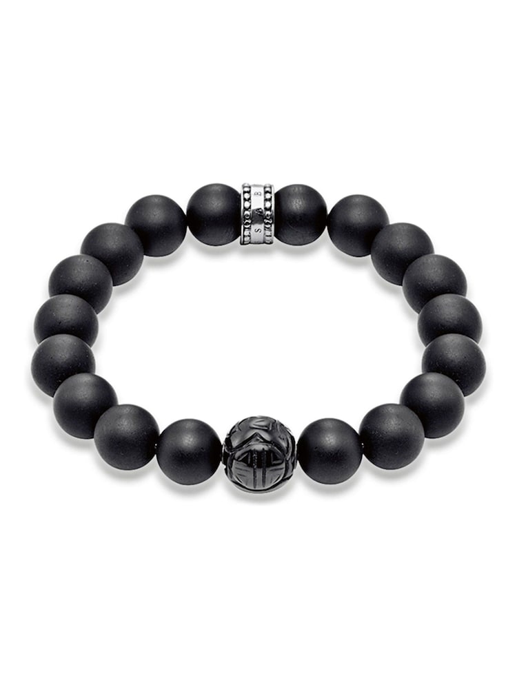 Thomas Sabo Black Rebel Obsidian 925 Silver Bracelet - Image 2 of 3