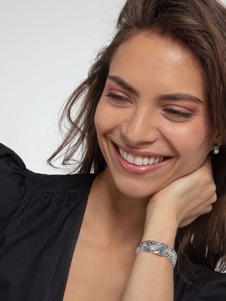 Thomas Sabo Silver Feather 925 Silver Bangle - Image 3 of 3