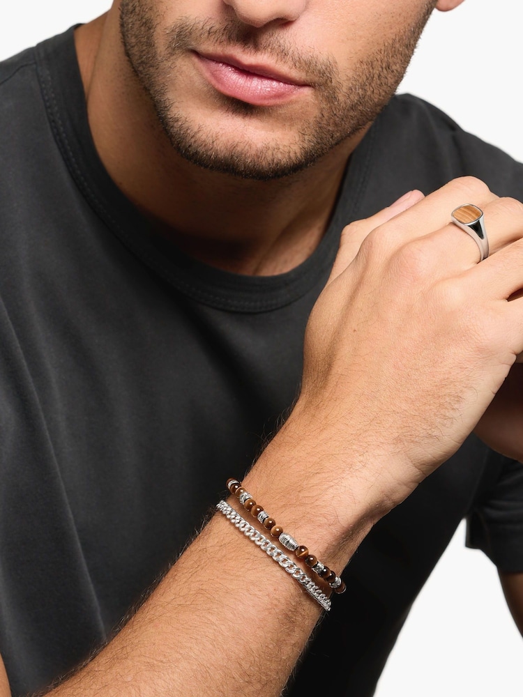 Thomas Sabo Silver Chain Bracelet Retro Classic Statement - Image 3 of 3