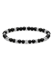 Thomas Sabo Black Obsidian Bead Stretch Handcrafted Silver Elements Bracelet - Image 1 of 3