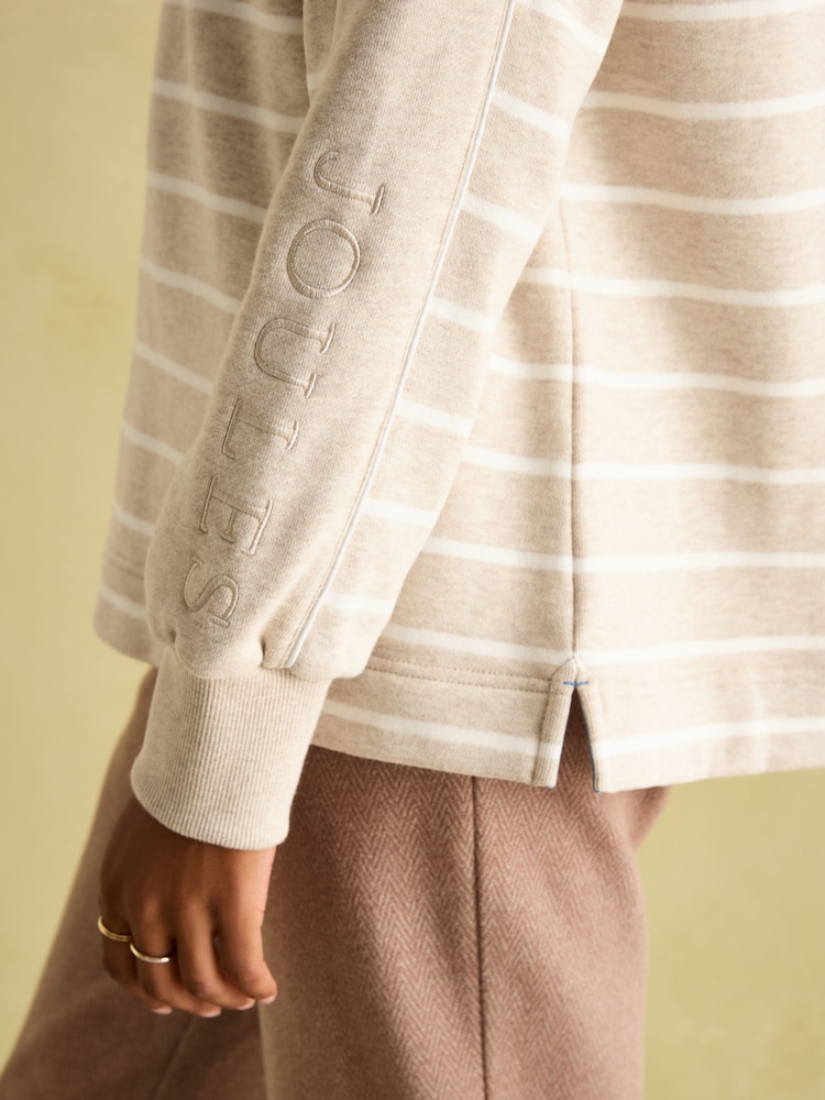 Sweat rayé boutonné Joules Southwold - Image 7 of 9