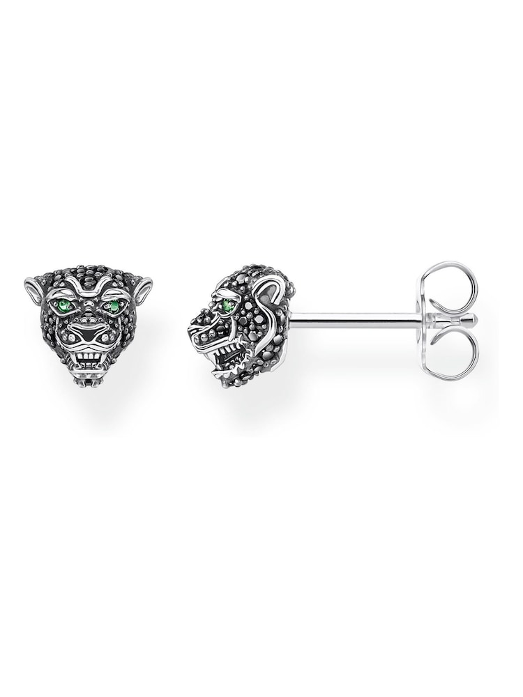 Thomas Sabo Black 925 Silver Blackened Zirconia Cat Studs - Image 2 of 4