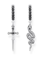 Thomas Sabo Black Mystic Snake 925 Silver (3D) Earrings - Image 1 of 5