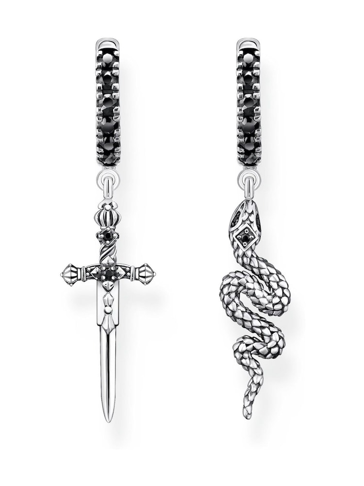 Thomas Sabo Black Mystic Snake 925 Silver (3D) Earrings - Image 1 of 5