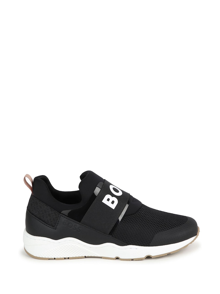 BOSS Black Logo Strap Trainers - Image 1 of 7