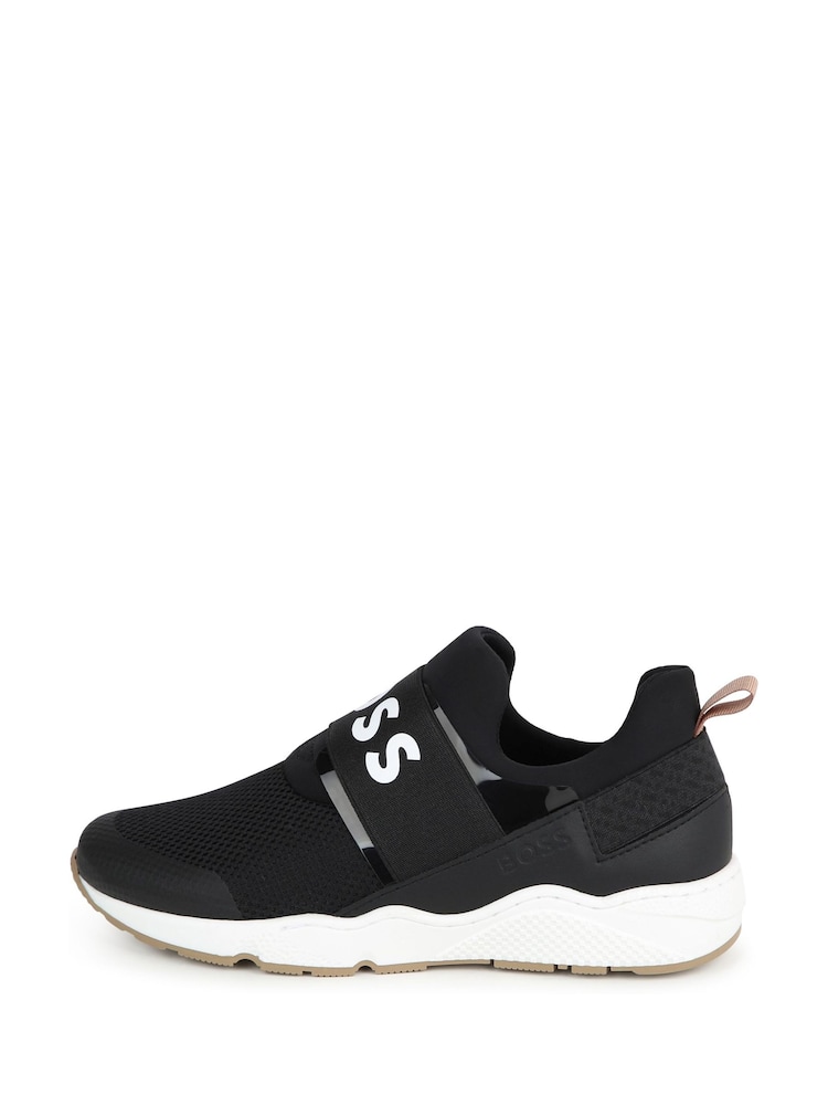 BOSS Black Logo Strap Trainers - Image 2 of 7