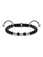 Thomas Sabo Black Obsidian Beaded Macramé Bracelet - Image 1 of 3