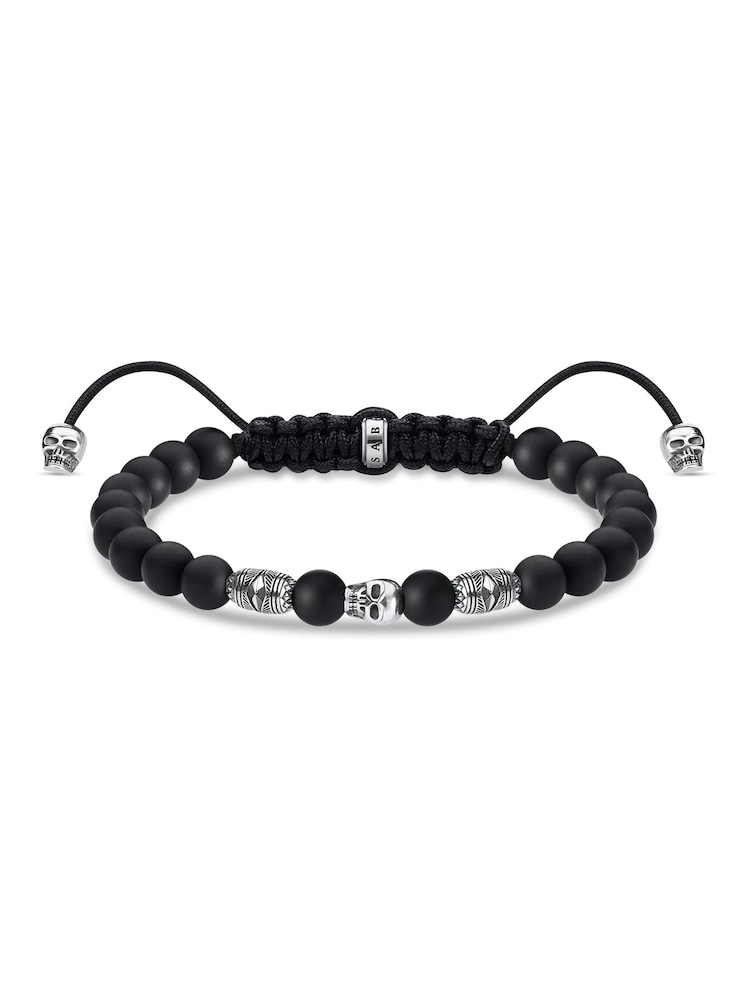 Thomas Sabo Black Obsidian Beaded Macramé Bracelet - Image 1 of 3