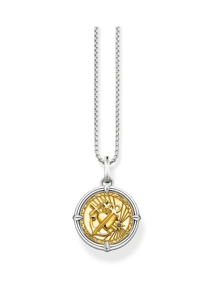 Thomas Sabo Gold Symbolic Faith Love Hope Gold Coin Pendant - Image 1 of 4