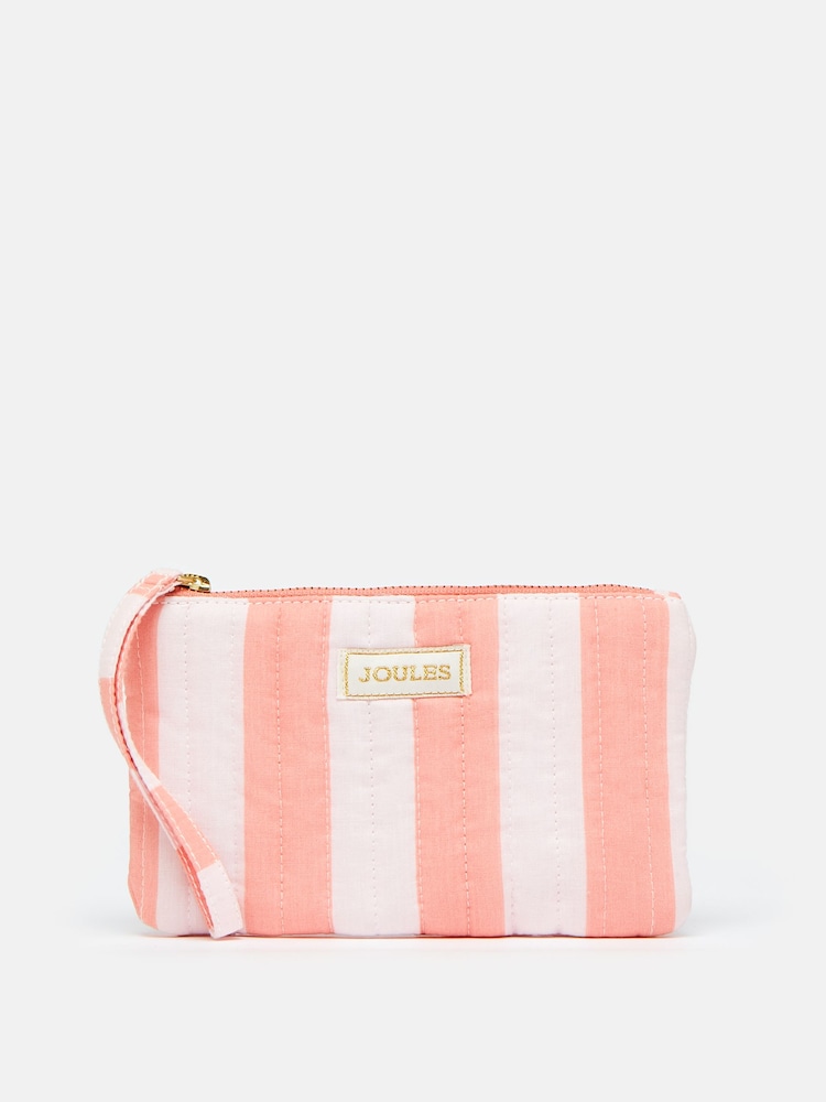 Joules Daphne Pink & Orange Striped Wrist Purse - Image 1 of 6