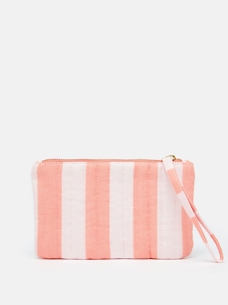 Joules Daphne Pink & Orange Striped Wrist Purse - Image 2 of 6