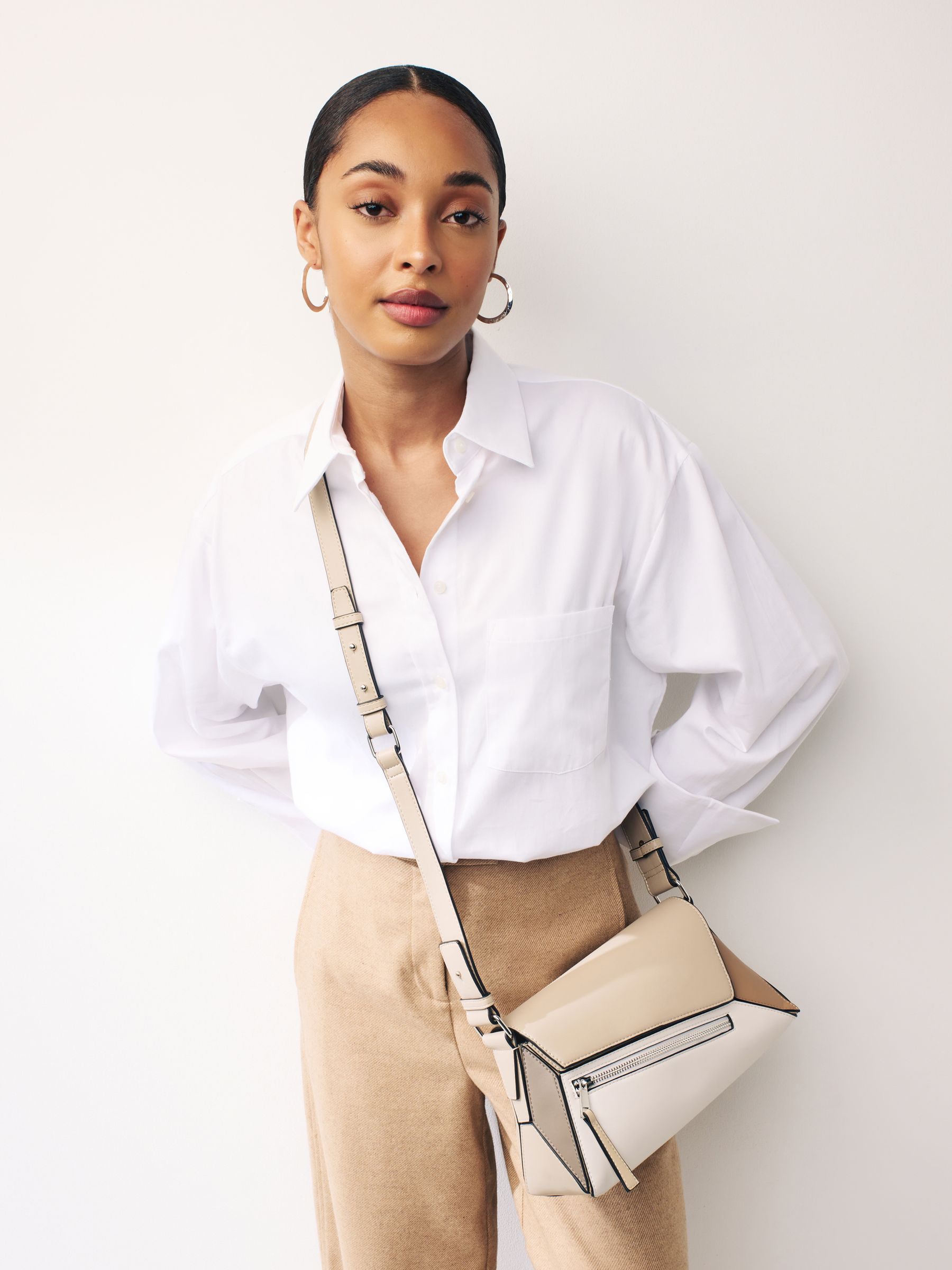 Buy Tan Brown Aysmmetric Cross Body Bag from Next Luxembourg