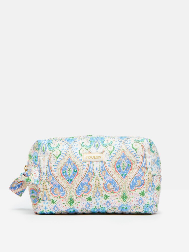 Joules Lillia Blue Paisley Wash Bag - Image 1 of 5 Joules Lillia Blue Paisley Wash Bag - Image 1 of 5