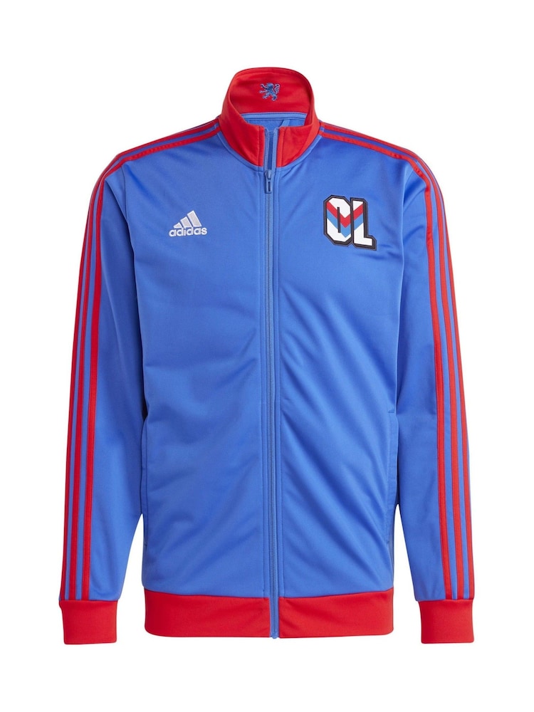 adidas Blue Olympique Lyon DNA Track Top - Image 3 of 3