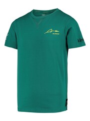 Aston Martin 1 Kids Green 100% Cotton Aramco Cognizant F1 Fernando Alonso T-Shirt - Image 2 of 3