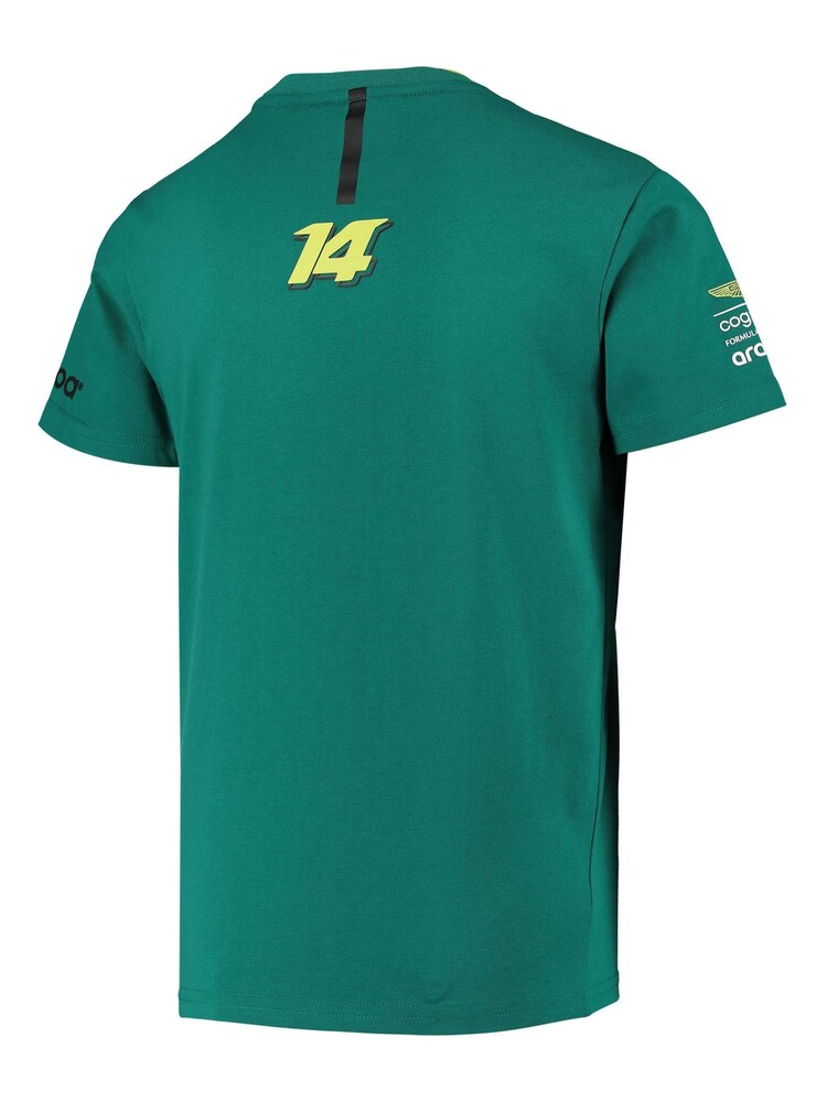 Aston Martin 1 Kids Green 100% Cotton Aramco Cognizant F1 Fernando Alonso T-Shirt - Image 3 of 3